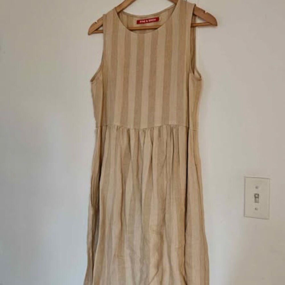 Pyne & Smith Linen Midi Sleeveless Dress